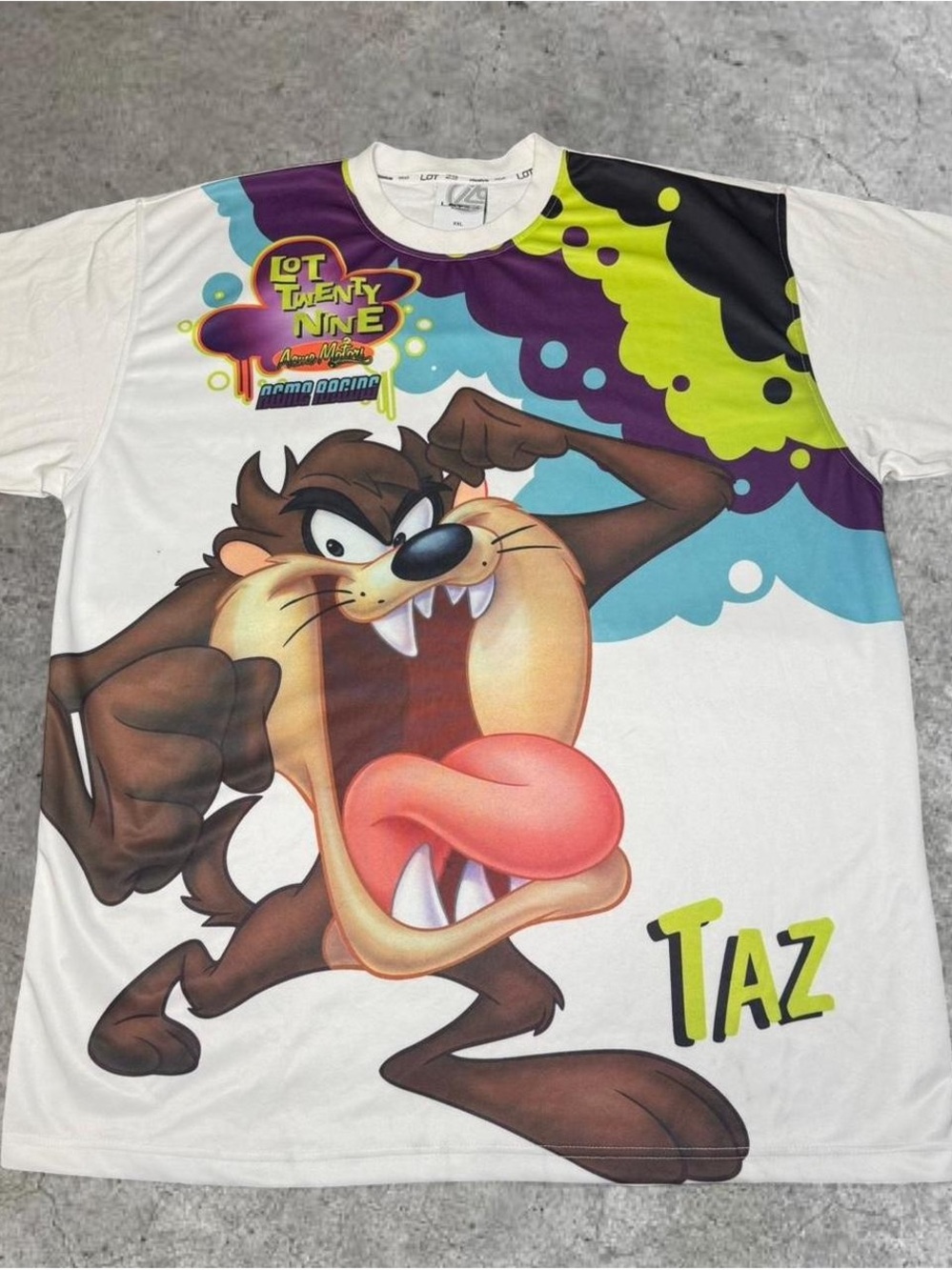 Vintage Taz Looney Tunes LOT 29 Acme Motors Racing Graphic Tee XXL